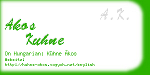 akos kuhne business card