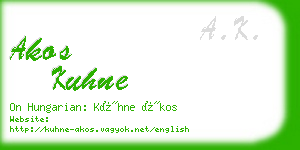 akos kuhne business card